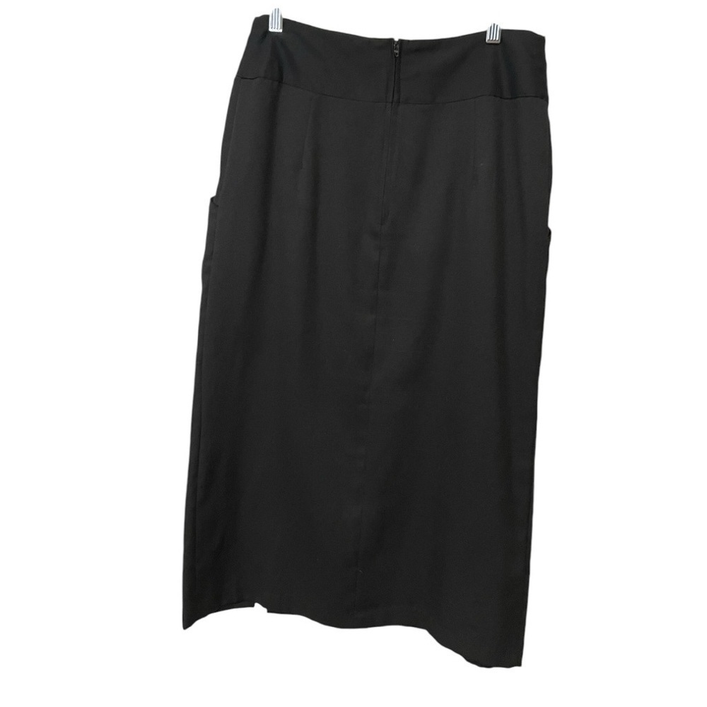Vintage 80’s Casablanca Union Made Black Career Skirt VTG Sz 14 (size 10) - Picture 6 of 9